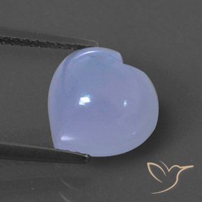 Calcedonio naturale viola da 3,79 ct, trasparente, trasparente/traslucido