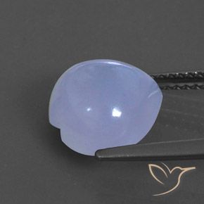 Calcedonio naturale viola da 3,79 ct, trasparente, trasparente/traslucido