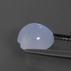 Calcedonio naturale blu da 2,88 ct, trasparente, trasparente/traslucido