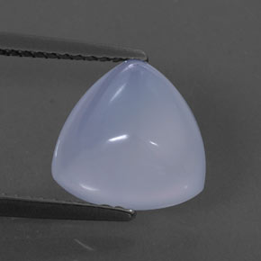 Calcedonio naturale blu da 3,44 ct, trasparente, trasparente/traslucido