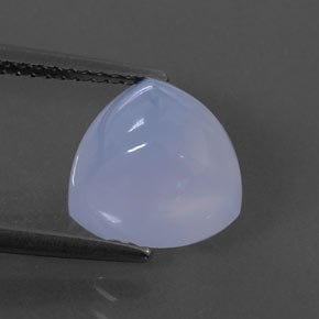 Calcedonio naturale blu da 3,86 ct, trasparente, trasparente/traslucido