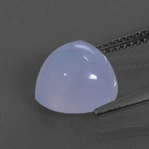 Calcedonio naturale blu da 3,86 ct, trasparente, trasparente/traslucido