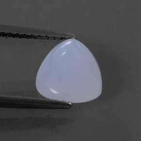 Calcedonio naturale blu da 2,15 ct, trasparente, trasparente/traslucido