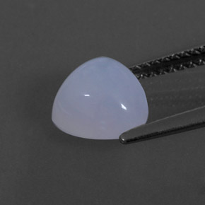 Calcedonio naturale blu da 2,15 ct, trasparente, trasparente/traslucido