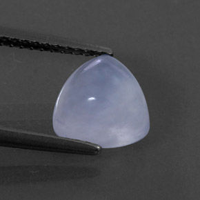 Calcedonio naturale blu da 1,74 ct, trasparente, trasparente/traslucido