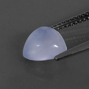 Calcedonio naturale blu da 1,74 ct, trasparente, trasparente/traslucido