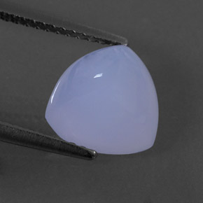 Calcedonio naturale blu da 3,32 ct, trasparente, trasparente/traslucido