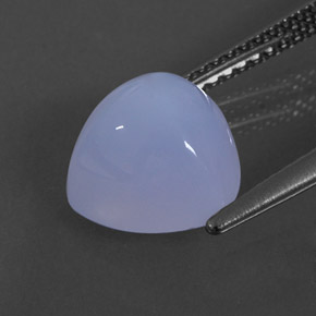 Calcedonio naturale blu da 3,32 ct, trasparente, trasparente/traslucido