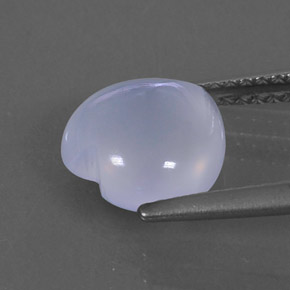 Calcedonio naturale blu da 2,27 ct, trasparente, trasparente/traslucido