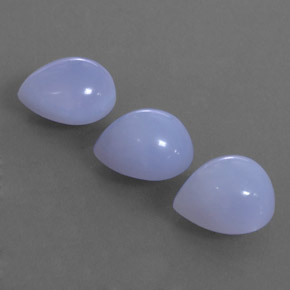 Calcedonio naturale blu da 11,74 ct, trasparente, trasparente/traslucido