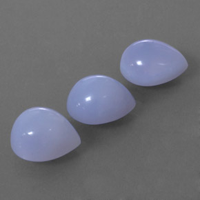 Calcedonio naturale blu da 11,74 ct, trasparente, trasparente/traslucido