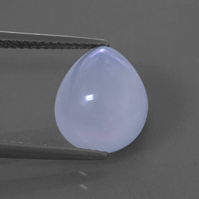 Calcedonio naturale blu da 4,94 ct, trasparente, trasparente/traslucido
