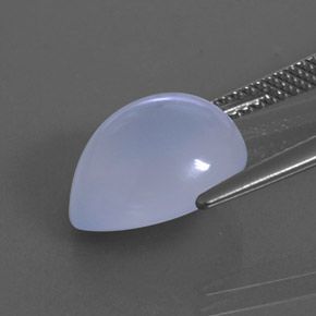 Calcedonio naturale blu da 4,94 ct, trasparente, trasparente/traslucido