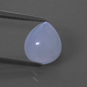 Calcedonio naturale blu da 3,45 ct, trasparente, trasparente/traslucido
