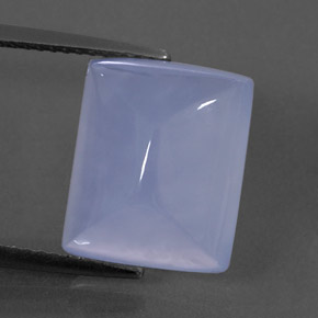 Calcedonio naturale blu da 8,83 ct, trasparente, trasparente/traslucido