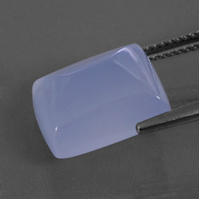 Calcedonio naturale blu da 8,83 ct, trasparente, trasparente/traslucido