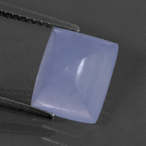 Calcedonio naturale blu da 3,20 ct, trasparente, trasparente/traslucido