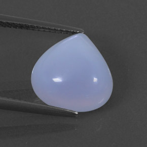 Calcedonio naturale viola da 5,61 ct, trasparente, trasparente/traslucido