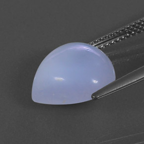 Calcedonio naturale viola da 5,61 ct, trasparente, trasparente/traslucido