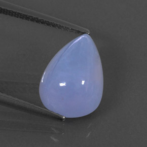 Calcedonio naturale blu da 5,49 ct, trasparente, trasparente/traslucido