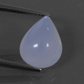 Calcedonio naturale blu da 5,59 ct, trasparente, trasparente/traslucido