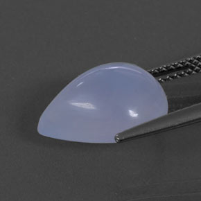 Calcedonio naturale blu da 5,59 ct, trasparente, trasparente/traslucido
