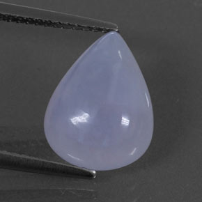 Calcedonio naturale blu da 4,72 ct, trasparente, trasparente/traslucido