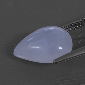 Calcedonio naturale blu da 4,72 ct, trasparente, trasparente/traslucido