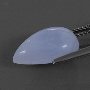 Calcedonio naturale blu da 4,73 ct, trasparente, trasparente/traslucido