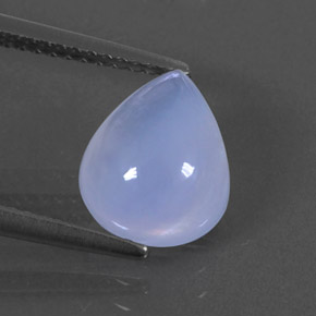 Calcedonio naturale blu da 2,58 ct, trasparente, trasparente/traslucido