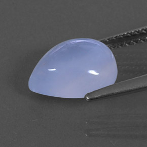 Calcedonio naturale blu da 2,58 ct, trasparente, trasparente/traslucido
