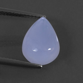 Calcedonio naturale blu da 4,53 ct, trasparente, trasparente/traslucido