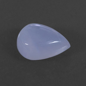 Calcedonio naturale blu da 4,53 ct, trasparente, trasparente/traslucido