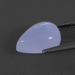 Calcedonio naturale blu da 4,53 ct, trasparente, trasparente/traslucido