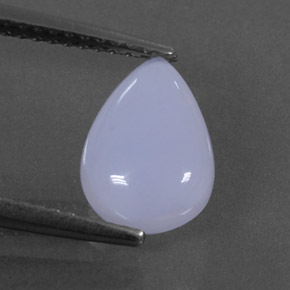 Calcedonio naturale blu da 1,94 ct, trasparente, trasparente/traslucido