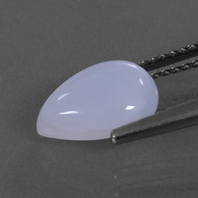 Calcedonio naturale blu da 1,94 ct, trasparente, trasparente/traslucido