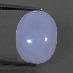 Calcedonio naturale blu da 10,59 ct, trasparente, trasparente/traslucido