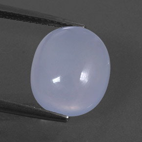 Calcedonio naturale blu da 4,62 ct, trasparente, trasparente/traslucido