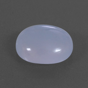 Calcedonio naturale blu da 4,62 ct, trasparente, trasparente/traslucido