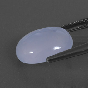Calcedonio naturale blu da 4,62 ct, trasparente, trasparente/traslucido