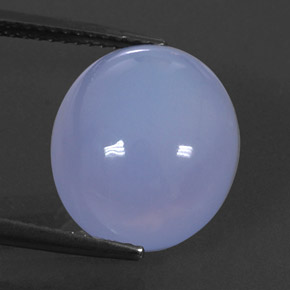 Calcedonio naturale blu da 8,91 ct, trasparente, trasparente/traslucido