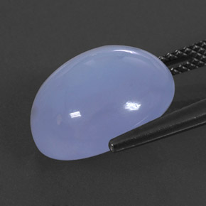Calcedonio naturale blu da 8,91 ct, trasparente, trasparente/traslucido