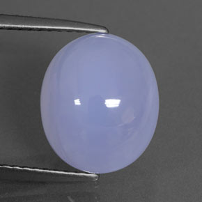 Calcedonio naturale blu da 5,59 ct, trasparente, trasparente/traslucido