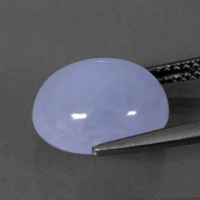 Calcedonio naturale blu da 5,59 ct, trasparente, trasparente/traslucido