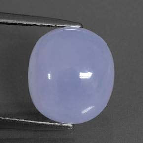 Calcedonio naturale blu da 5,69 ct, trasparente, trasparente/traslucido