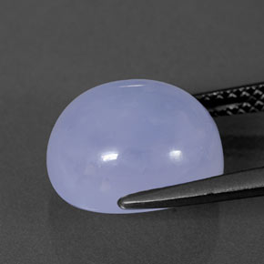 Calcedonio naturale blu da 5,69 ct, trasparente, trasparente/traslucido