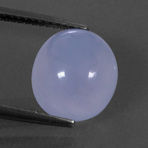 Calcedonio naturale blu da 4,57 ct, trasparente, trasparente/traslucido