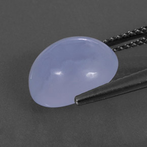Calcedonio naturale blu da 4,57 ct, trasparente, trasparente/traslucido