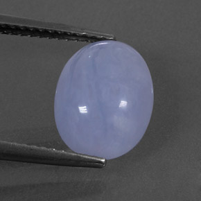 Calcedonio naturale blu da 3,02 ct, trasparente, trasparente/traslucido