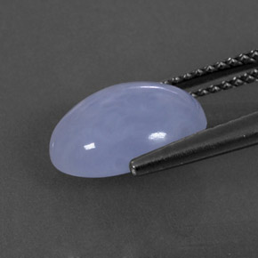 Calcedonio naturale blu da 3,02 ct, trasparente, trasparente/traslucido